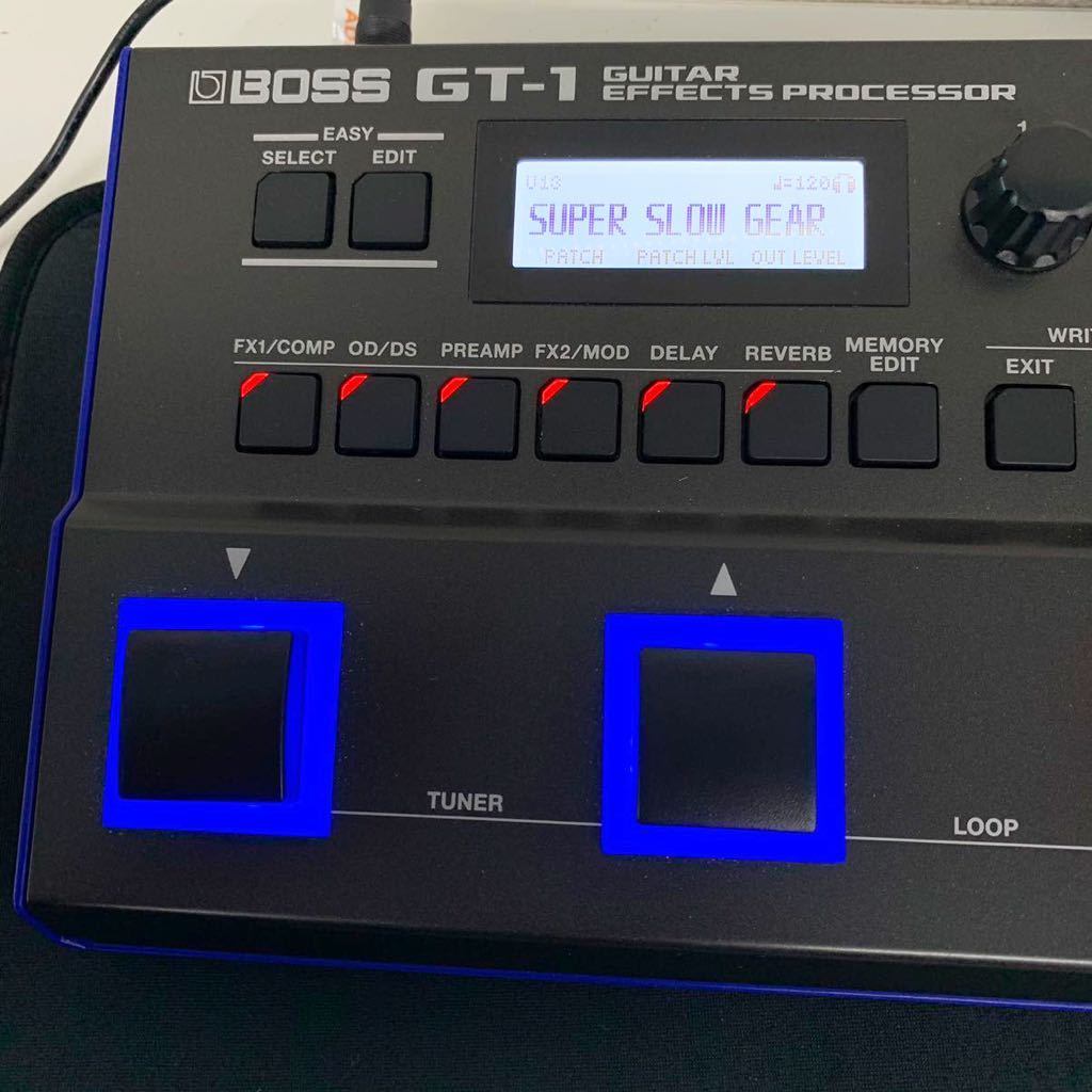 BOSS他　ギターエフェクターセット A-3-re] BOSS GT-1 音出し確認済み アダプターとソフトケース付き