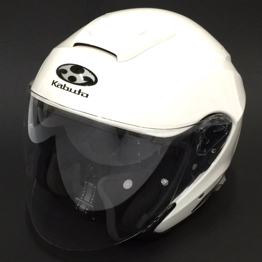 OGK KABUTO サイズ XL 61-62cm未満 バイク用 ジェットヘルメット ASAGI PSCマーク有 ホワイト 白 保存袋 付属
