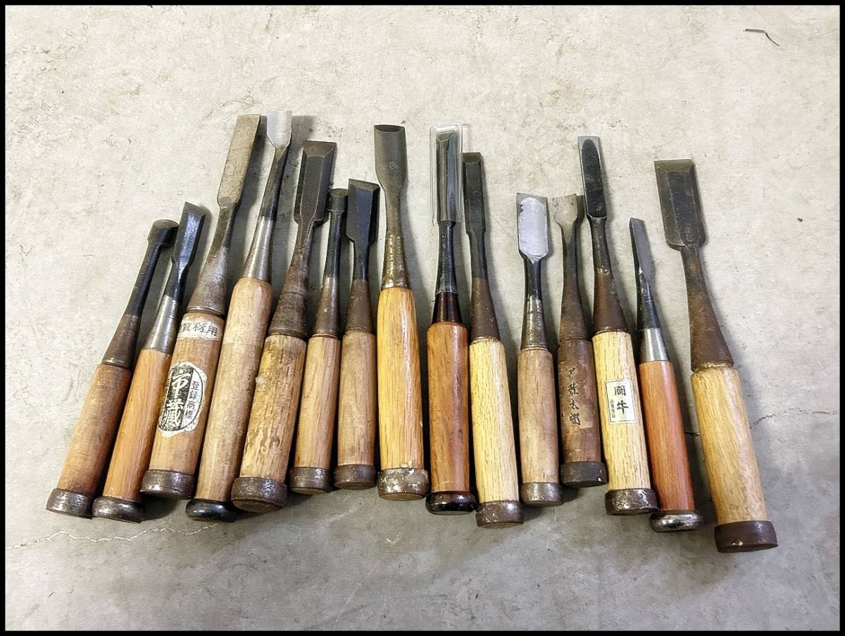 超激得，得価 大工道具 ノミ 鑿 古道具 木工 弥太郎他 15本まとめ 現状品(のみ)｜売買されたオークション情報、yahooの商品情報をアーカイブ公開 - オークファン のみ