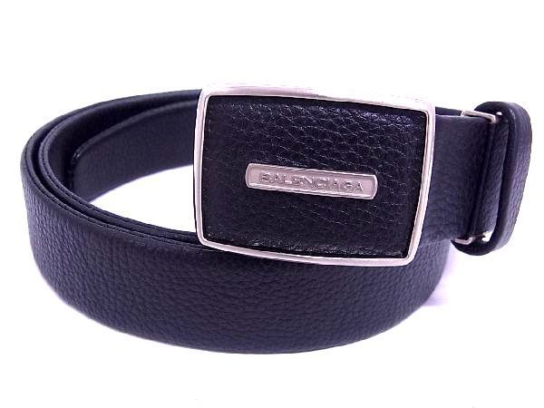 1円 □美品□ BALENCIAGA バレンシアガ レザー ベルト ビジネス 紳士