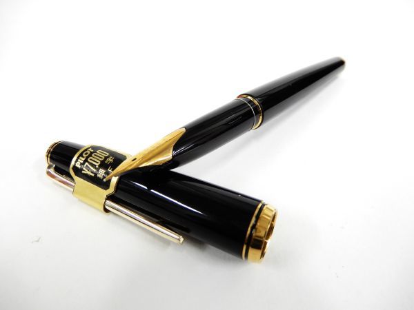 ★万年筆★PILOT パイロット★ブラック×ゴールド ペン先 F 細字 750 18K　★未使用品　美品　ヴィンテージ
