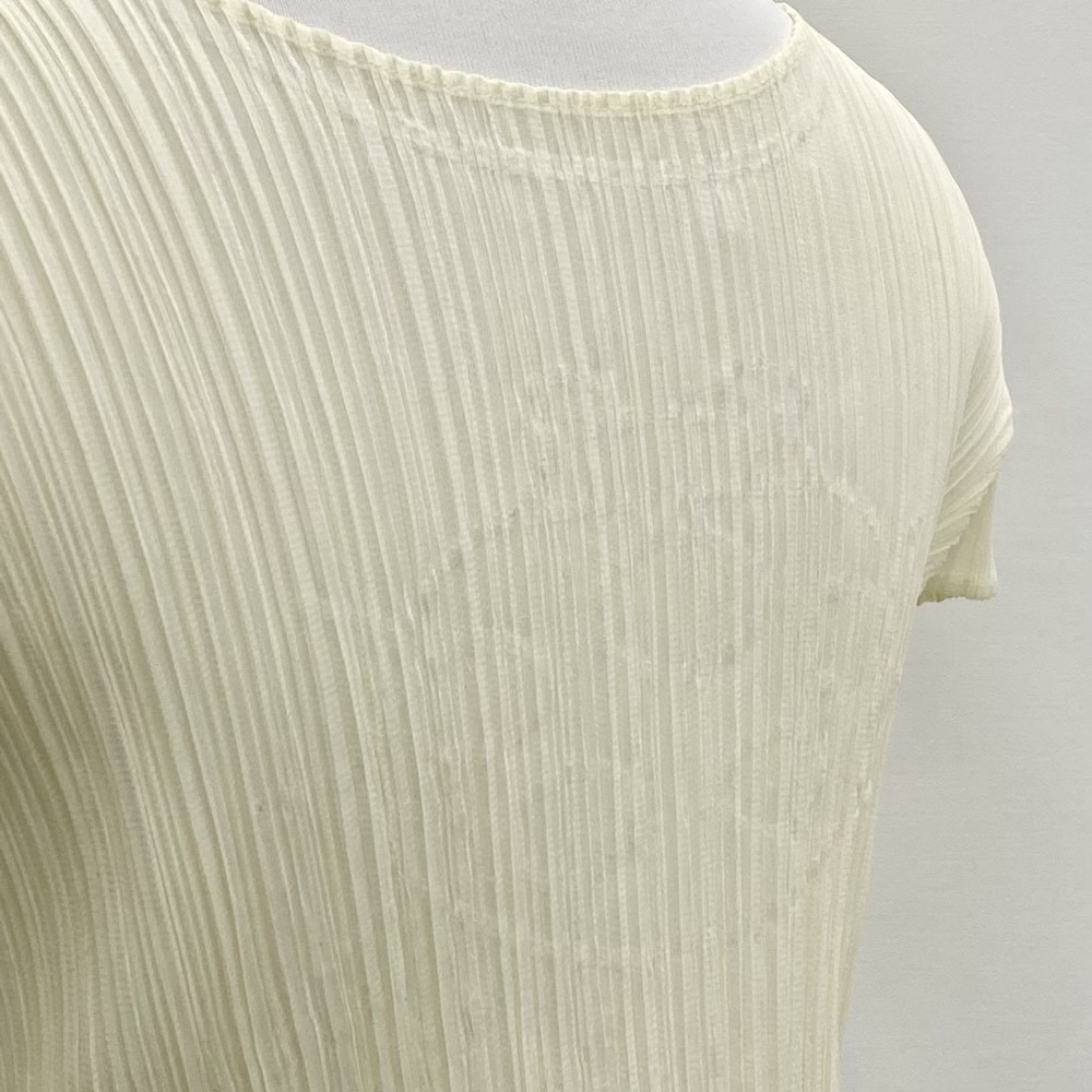 【限定SALE，人気セール】 ◆PLEATS PLEASE プリーツプリーズ ノースリーブカットソー 3◆ ベージュ レディース テントウ虫柄 トップス イッセイミヤケ KA1011