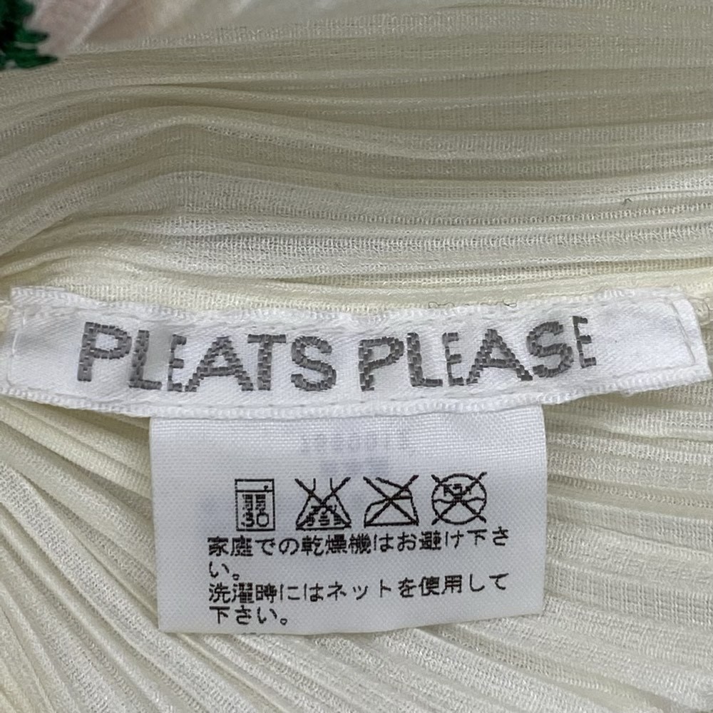 【限定SALE，人気セール】 ◆PLEATS PLEASE プリーツプリーズ ノースリーブカットソー 3◆ ベージュ レディース テントウ虫柄 トップス イッセイミヤケ KA1011
