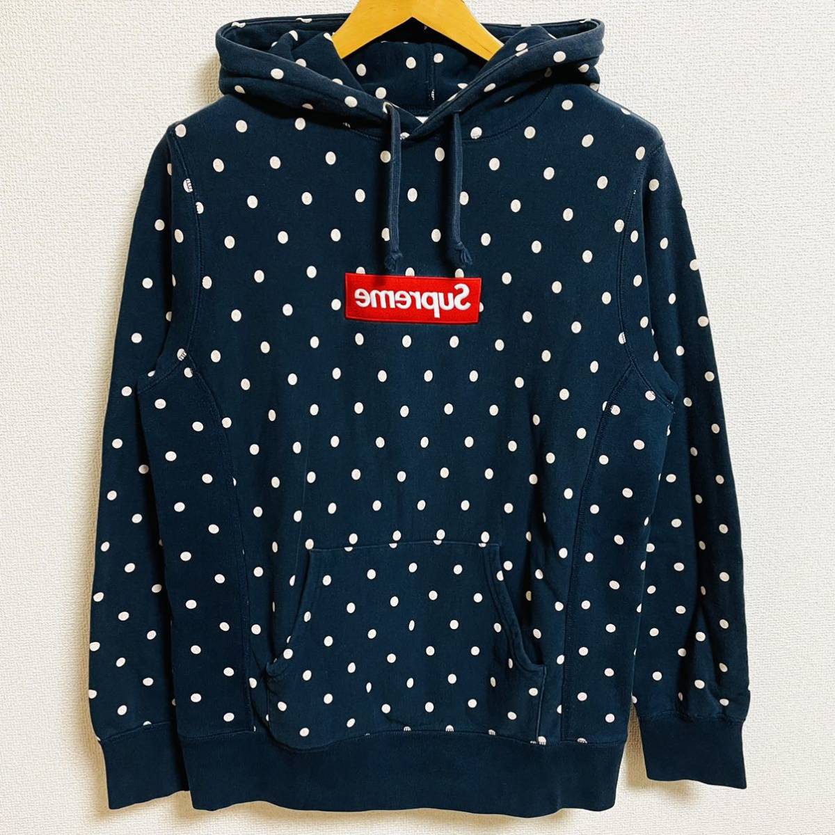 Supreme COMME des GARCONS SHIRT Box Logo Hooded Sweatshirt Navy 