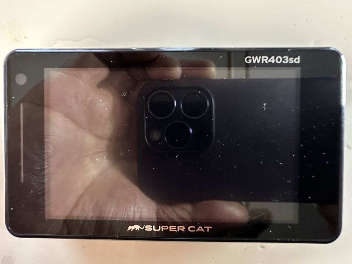 【中古品】【1円スタート！】Yupiteru GWR403sd SUPER CAT レーダー探知機