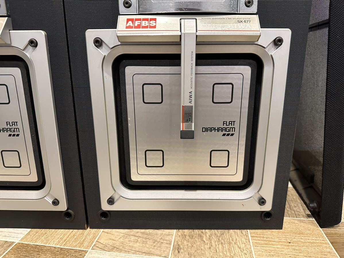 中古】スピーカー AIWA アイワ SX-E77 平面3ウェイスピーカー 希少品