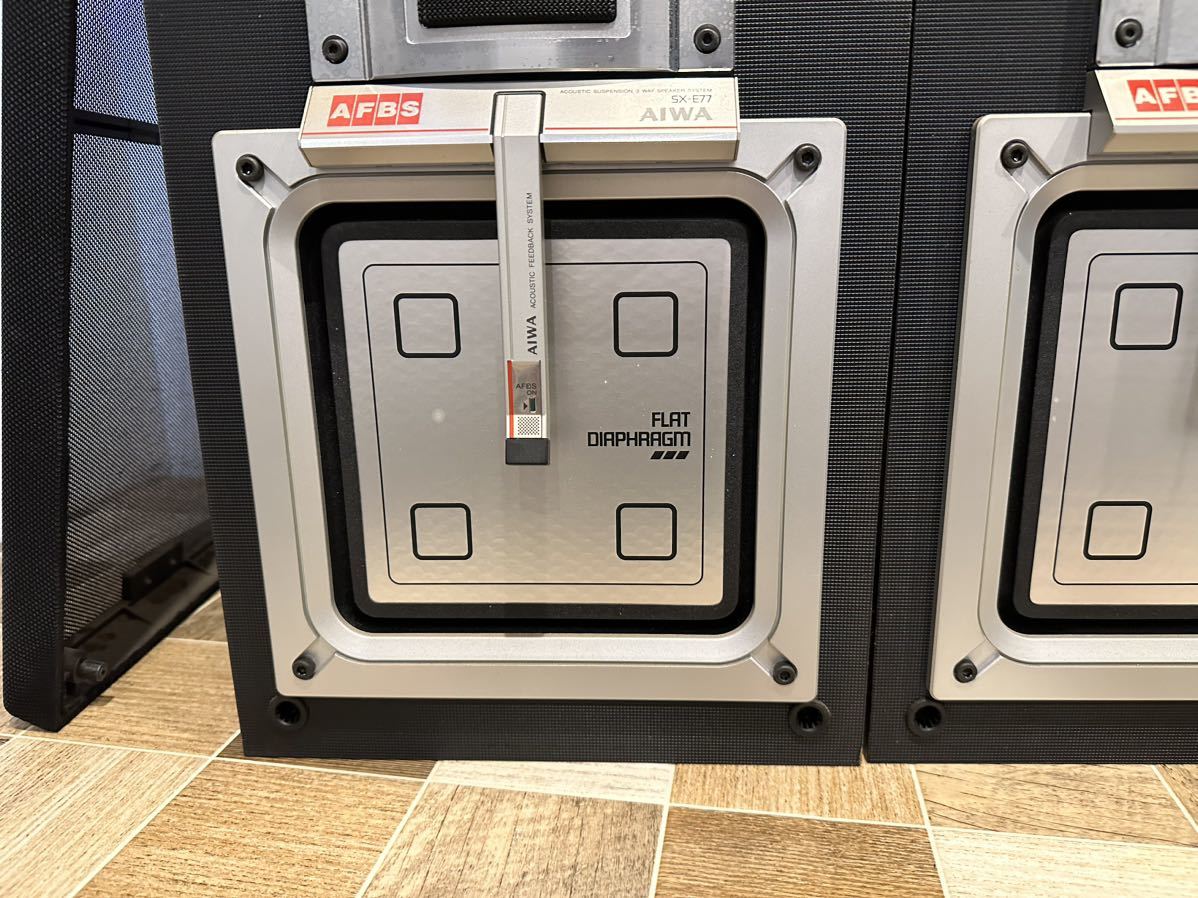 中古】スピーカー AIWA アイワ SX-E77 平面3ウェイスピーカー 希少品
