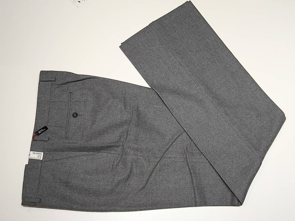 新品未使用！ 定価2.2万 94cm 日本製伊生地ウール100%ノータックスラックスパンツ SLIMACKS