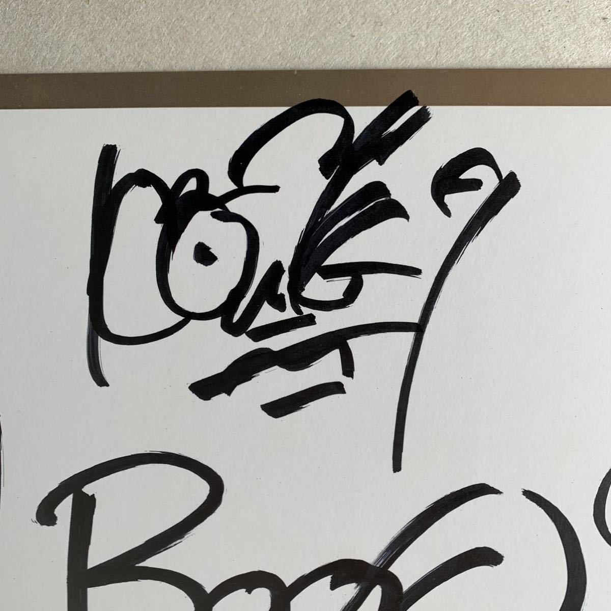 布袋寅泰 BOOWY 氷室京介 直筆サイン色紙 ボウイ : BO?WYメンバー全員 