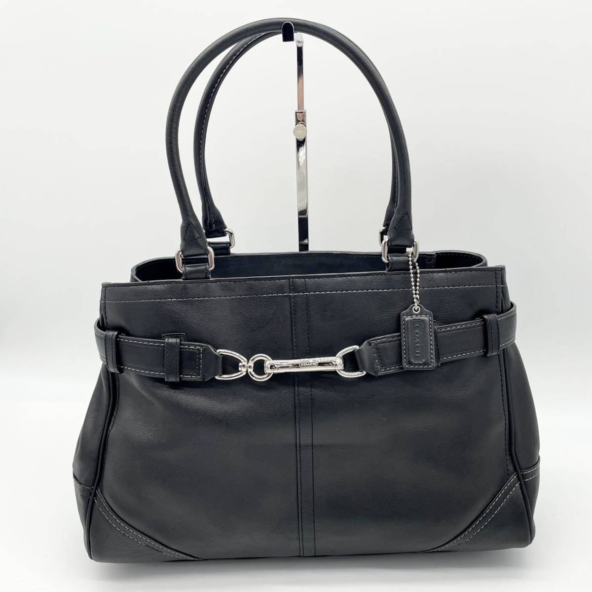 1円【極美品】COACH コーチ メンズ ビジネス A4 オールレザー 本革 