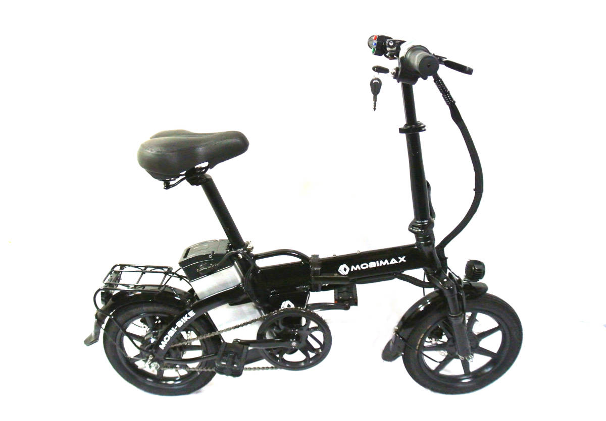 ☆ 1円～【MOBIMAX】※ ディスク式 BIKE MTB 折り畳み電動自転車 新しい 