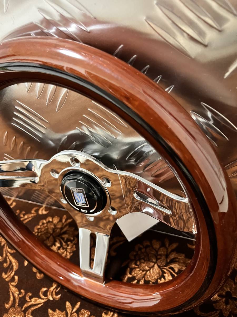 新品ウッドステアリング 小径29パイ MOMO NARDI OBA 旧車 小径ウッド
