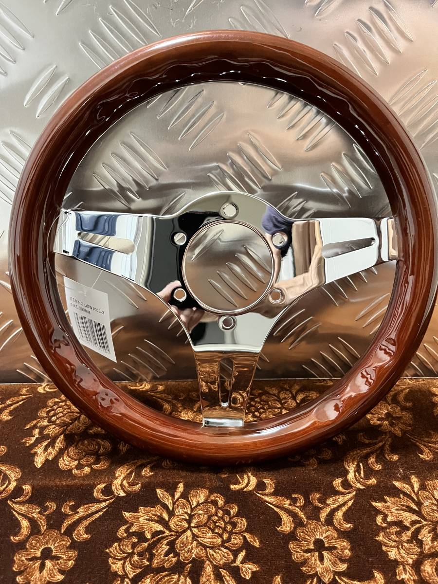 新品ウッドステアリング 小径29パイ MOMO NARDI OBA 旧車 小径ウッド