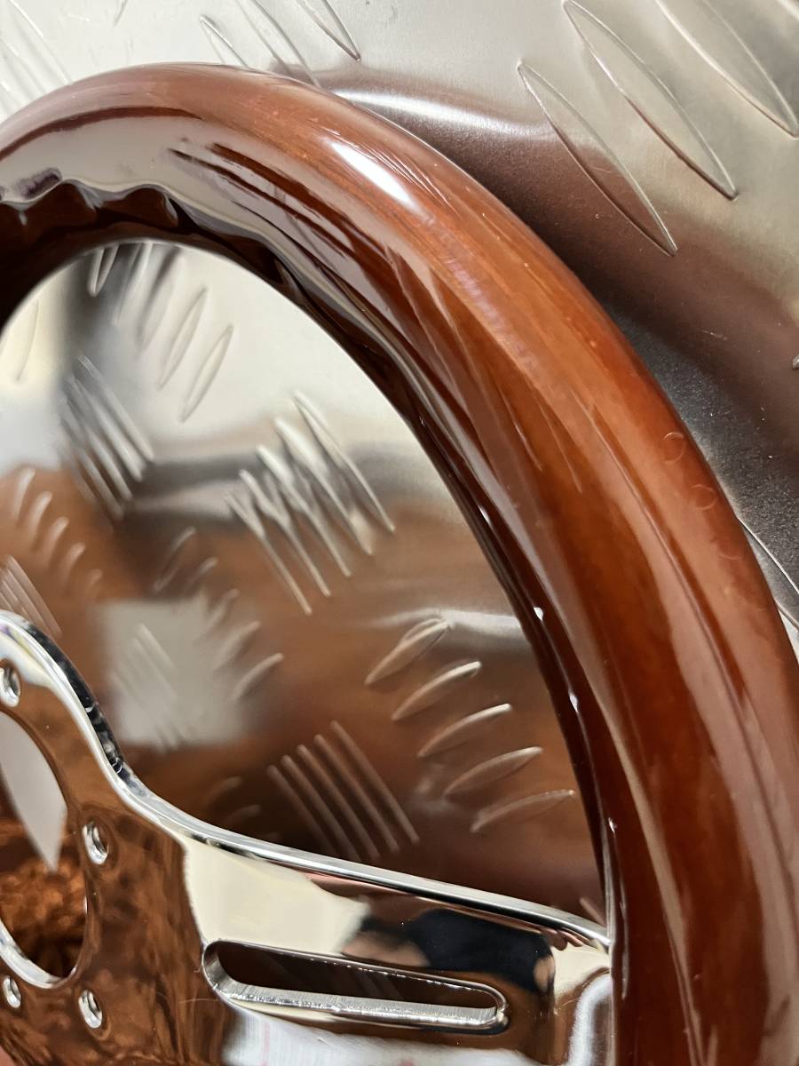 新品ウッドステアリング 小径29パイ MOMO NARDI OBA 旧車 小径ウッド