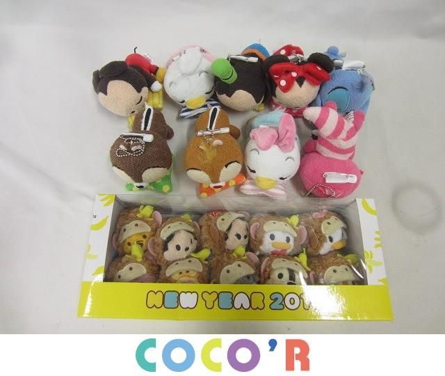 【同梱可】中古品 ディズニー ツムツム ぬいぐるみ おさるセット 他 ぬいぐるみバッジ 10点 グッズセット