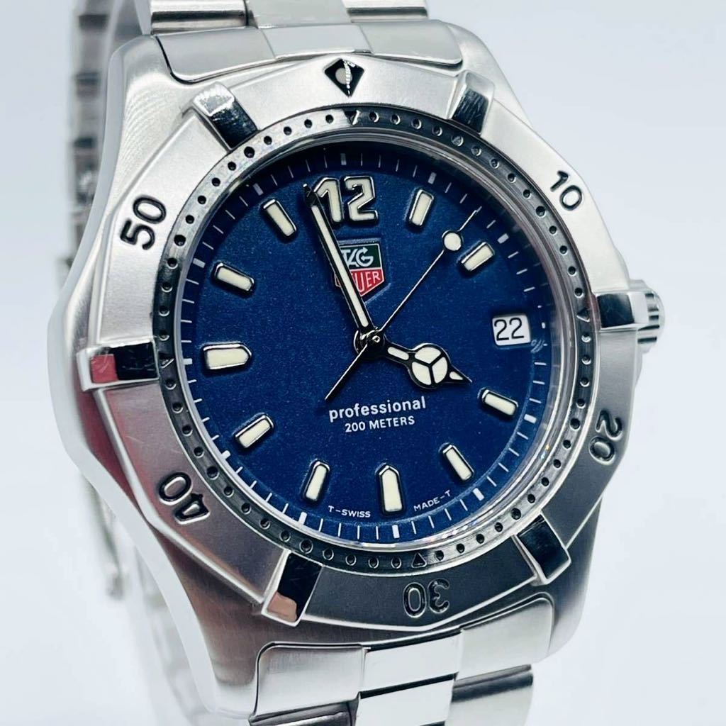 超美品 稼働品 TAG HEUER タグホイヤー クォーツ 青文字盤
