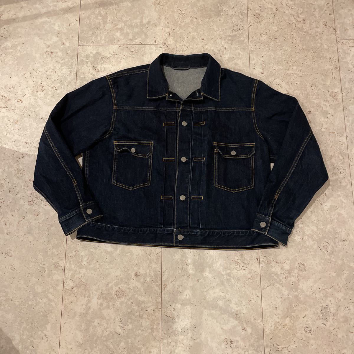 デニムジャケット GU ジーユー 2ndタイプ 2nd 濃紺 シンチバック | XL 