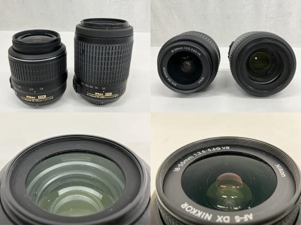 Nikon D3200 AF-S NIKKOR 55-200mm/18-55mm レンズセット ニコン 中古 S7228546