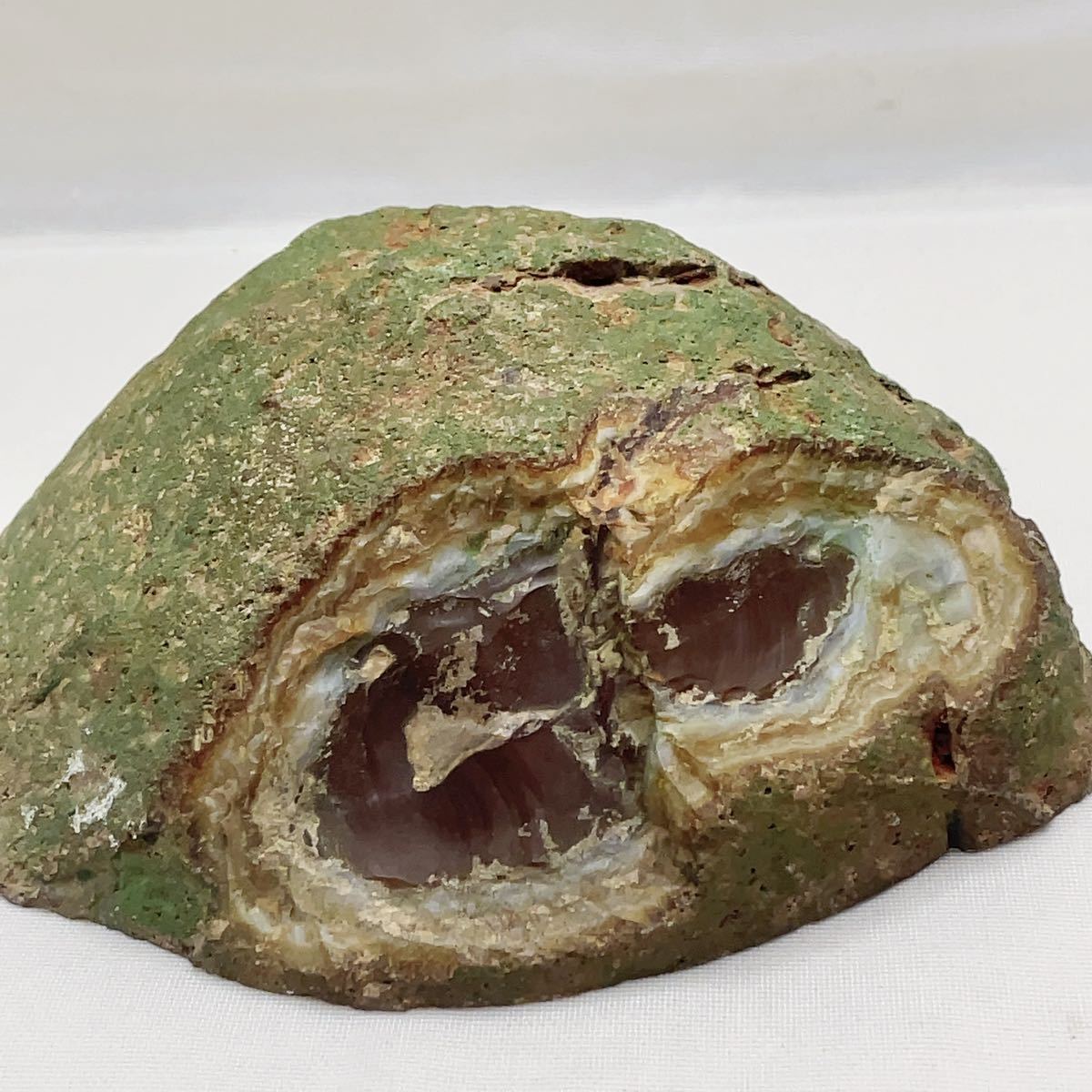 レッド系 瑪瑙 メノウ アゲート 天然石 鑑賞石 鉱物 パワーストーン 約1785g 14cm×17cm×厚さ6.5cm B1127_7