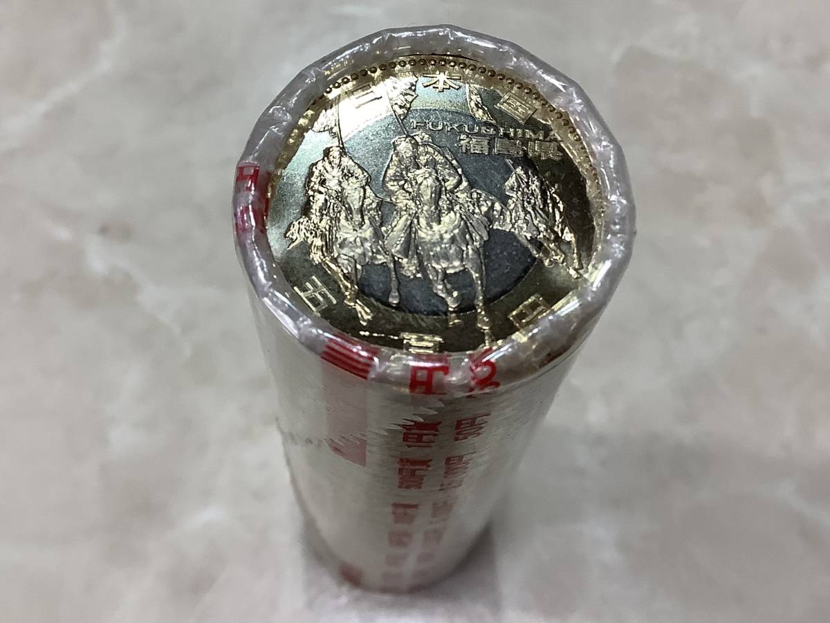 7135 ★稀少ロール★地方自治60周年500円貨（福島県）ロール１本★ 地方自治法施行60周年記念 切手・趣味の通信販売｜スタマガネット 500円 ペーパーホルダー入り 福島県 長野県