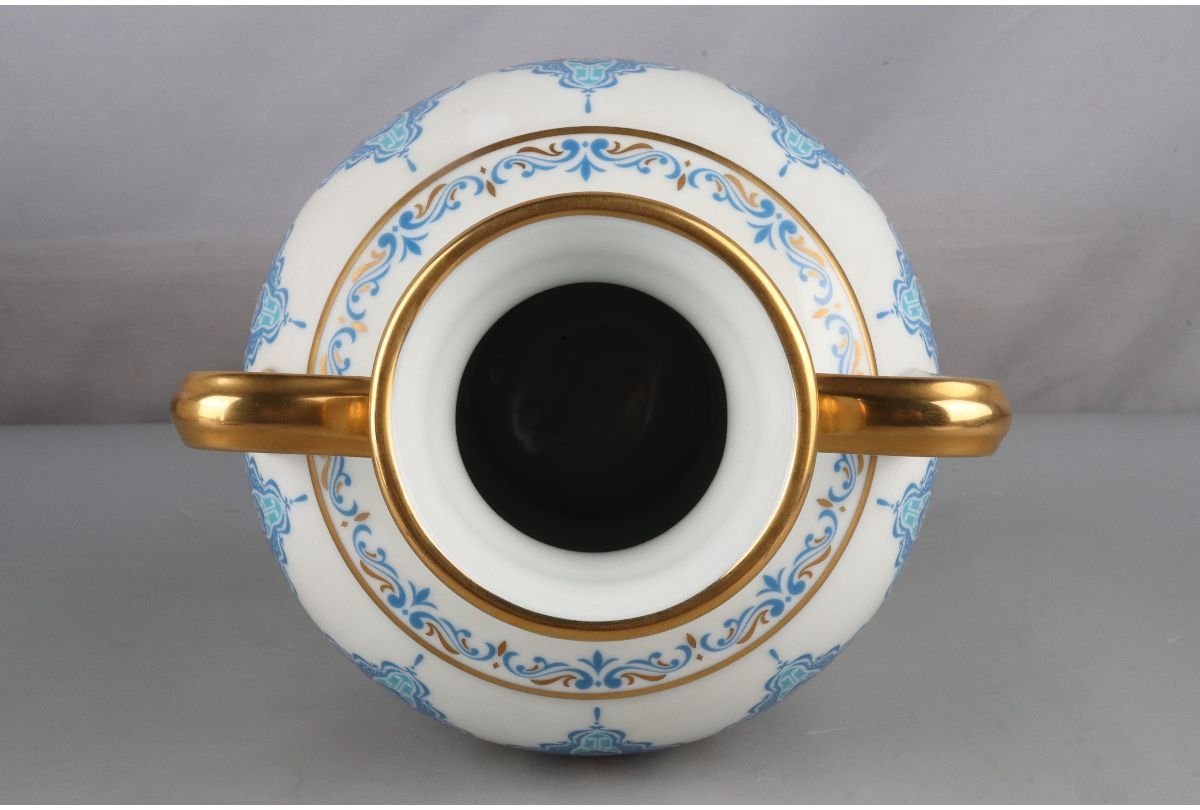 URA]Noritake(ノリタケ)/耳付金彩花瓶/31.2cm/12-01-127(検)骨董/英国