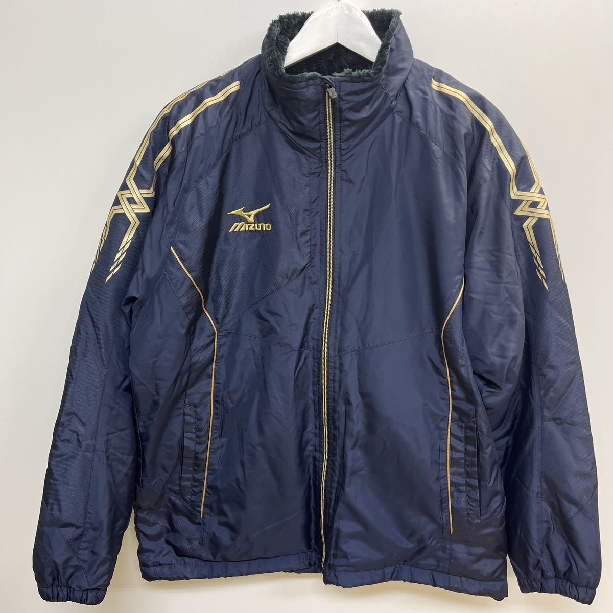 【美品】MIZUNO ブレスサーモ中綿ウォーマーシャツ 32JE7530 ネイビー　サイズL 定価15180円税込