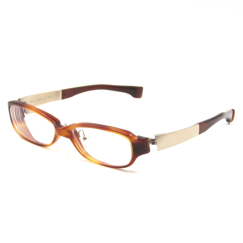 999.9 フォーナインズ メガネフレーム NPM-11 ウェリントン コンビ 2010.9 日本製 5003 ライトブラウンデミ/WG 度入り 65003628