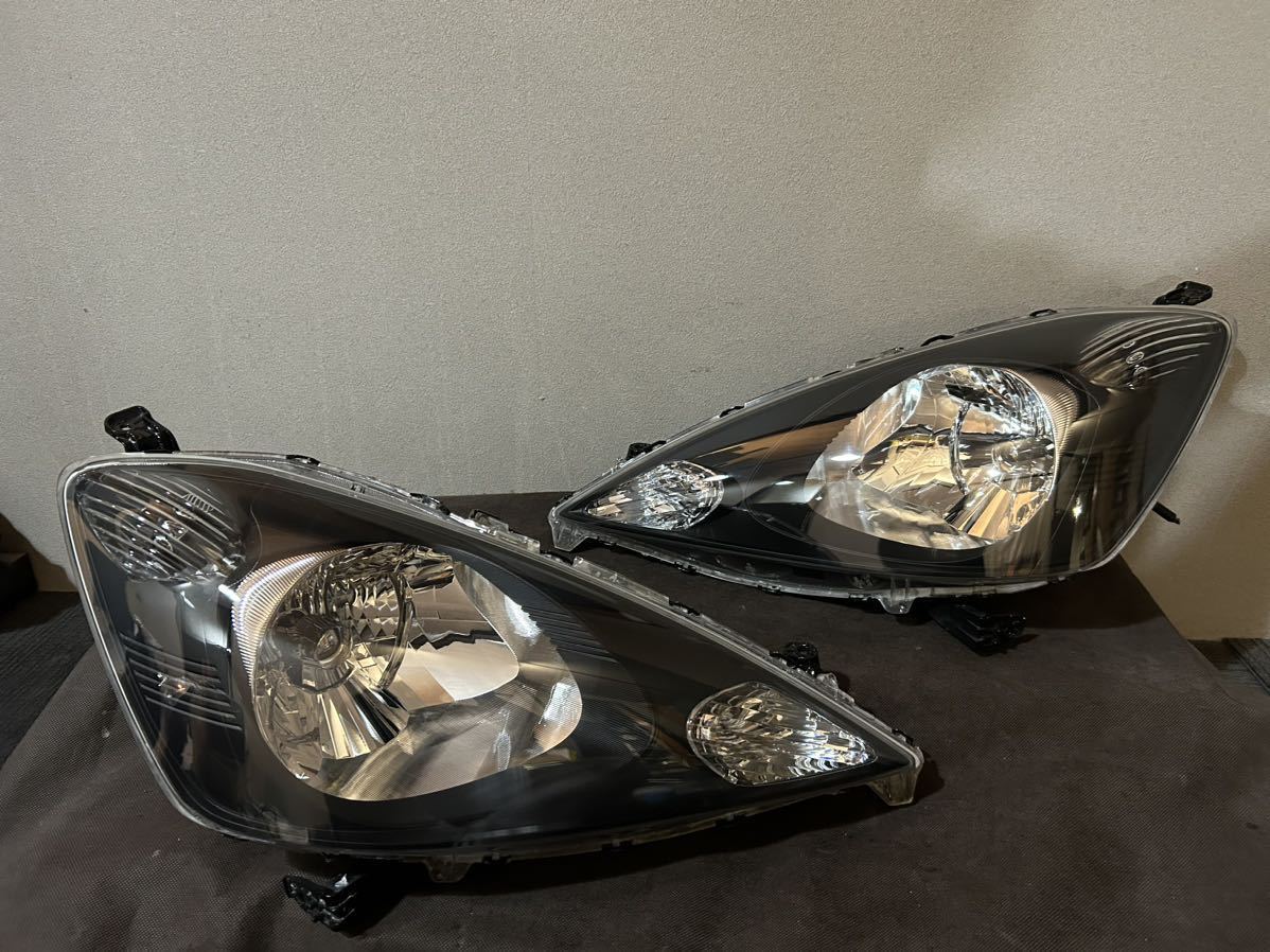 5-0125-2 ★レンズ　クリア　塗装★ ホンダ フィット RS GE6 GE7 GE8 前期　純正 HID ヘッドライト 加工　インナーブラック