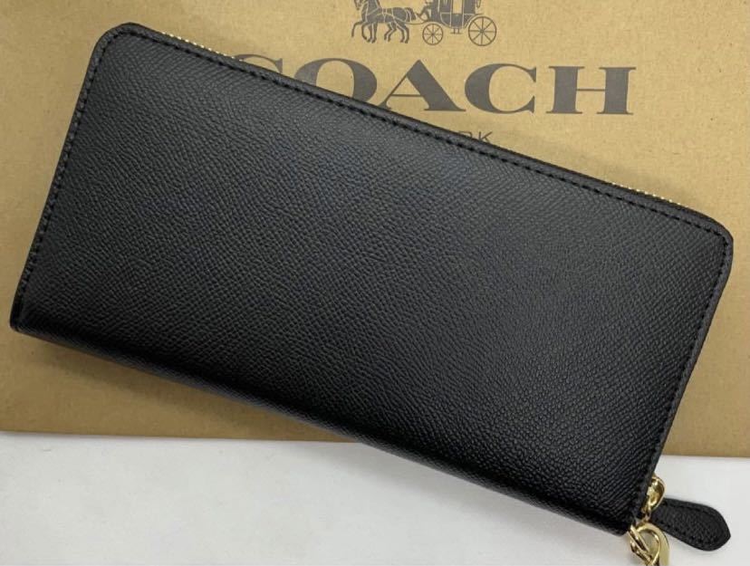COACH 長財布 シグネチャー F76971 ブラウン×ブラック アウトレット品