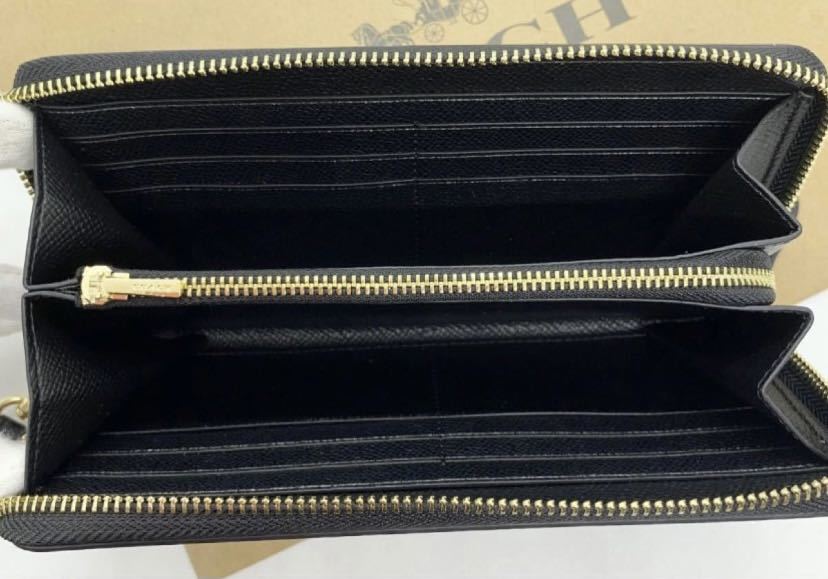 COACH 長財布 シグネチャー F76971 ブラウン×ブラック アウトレット品