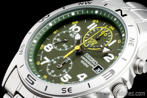 セイコー SEIKO ミリタリー 海外モデル 100m防水 クロノグラフ 新品 腕時計