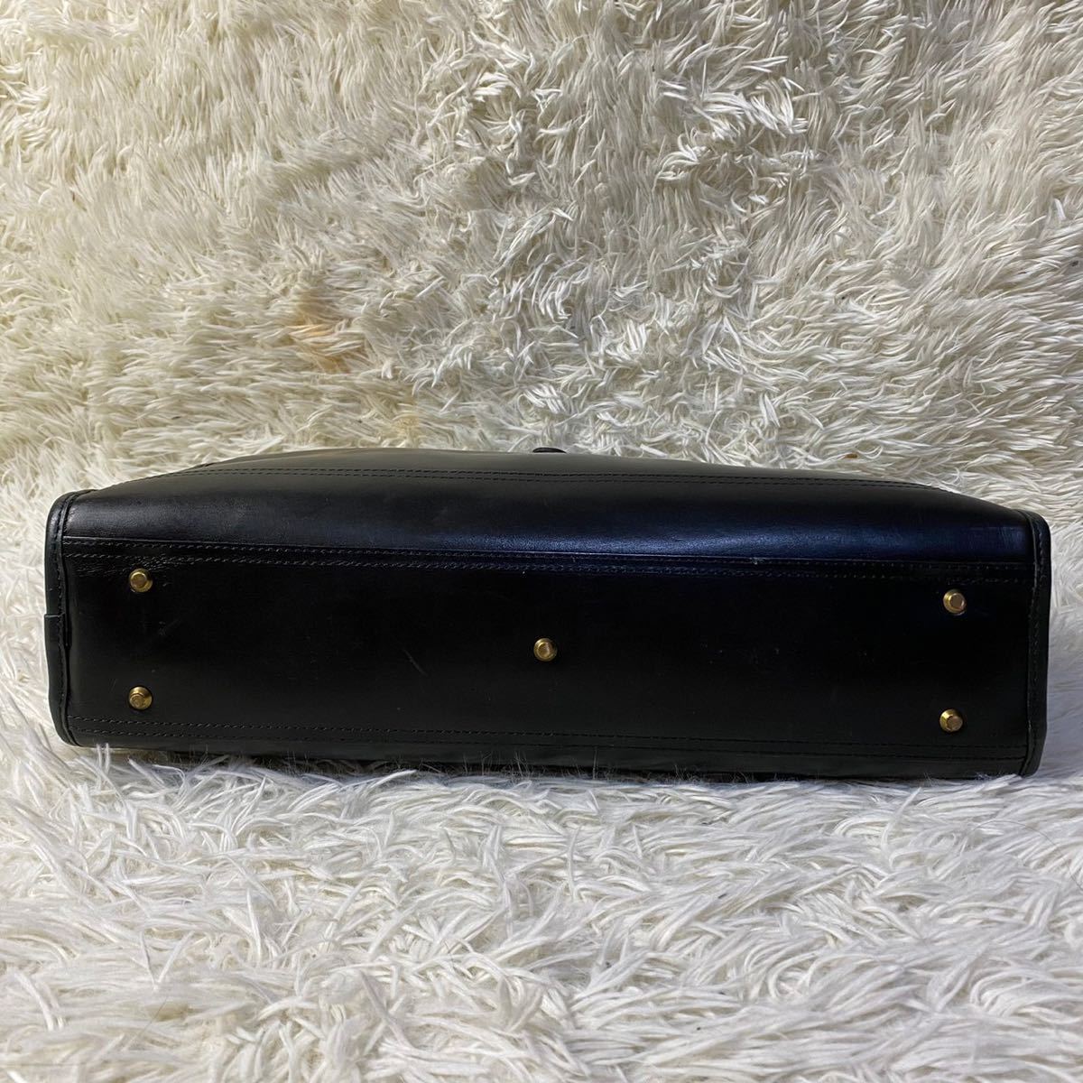 極美品 MASTER PIECE マスターピース オールレザー 本革 ビジネスバッグ ブリーフケース ショルダーバッグ 鞄 2way ブラック 黒 通勤 肩掛