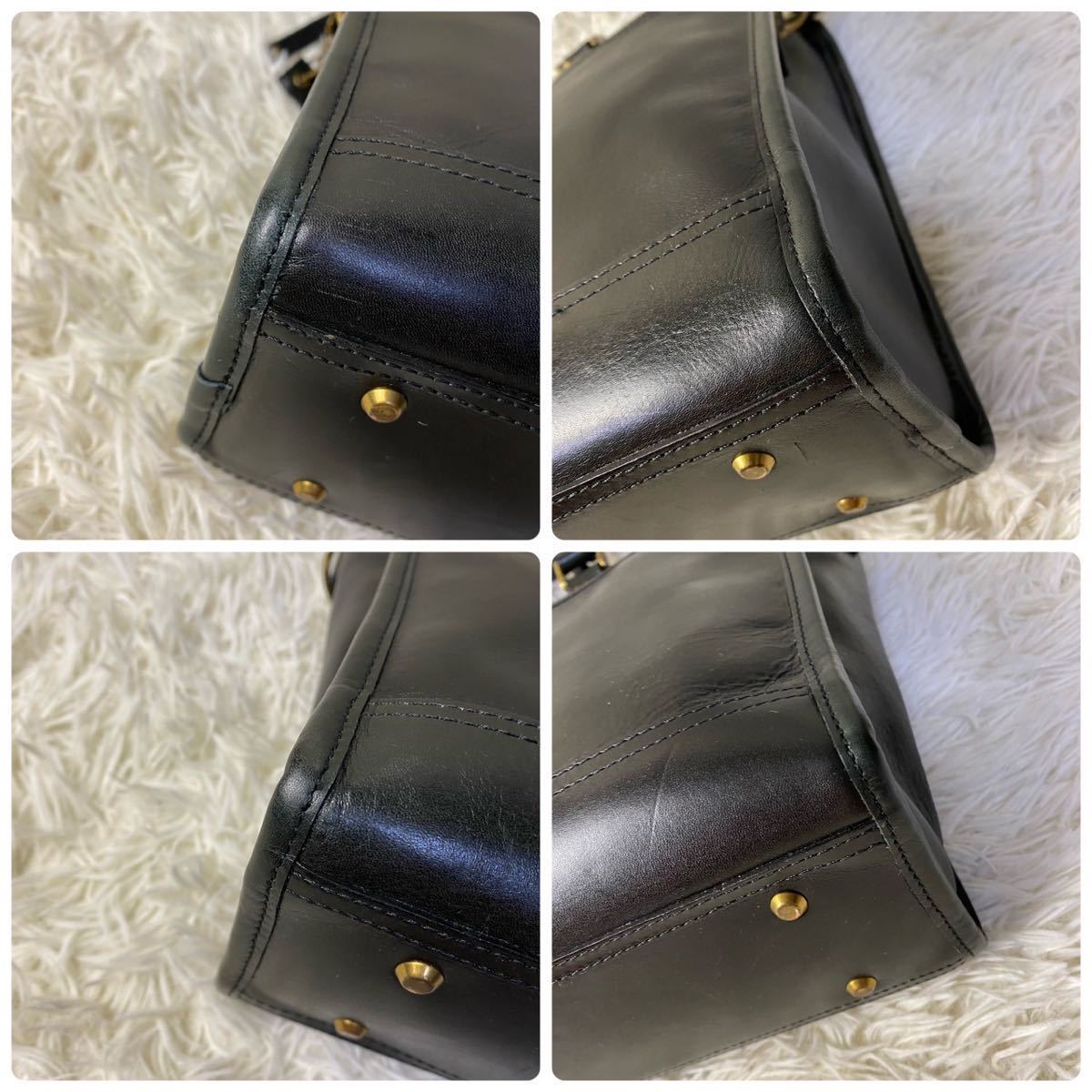 極美品 MASTER PIECE マスターピース オールレザー 本革 ビジネスバッグ ブリーフケース ショルダーバッグ 鞄 2way ブラック 黒 通勤 肩掛