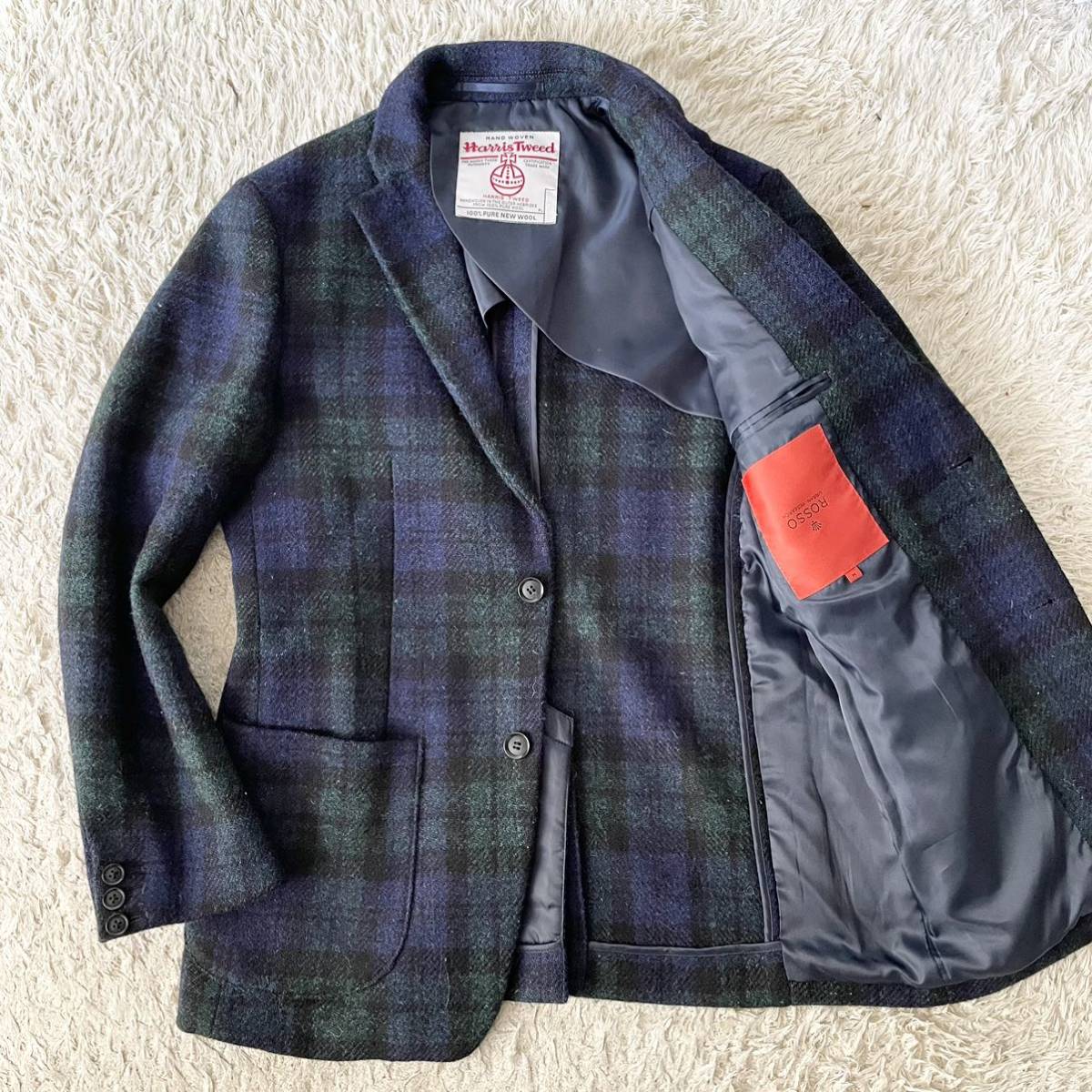 極上美品✨アーバンリサーチロッソ ×ハリスツイード チェスターコート 812 ハリスツイード ロッソ URBAN ROSSO アーバンリサーチ チェスター