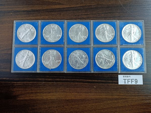 TFF9　アメリカ　記念コイン　1988 LIBERYコイン　FINE SILVER　ONE DOLLAR　おまとめ10枚