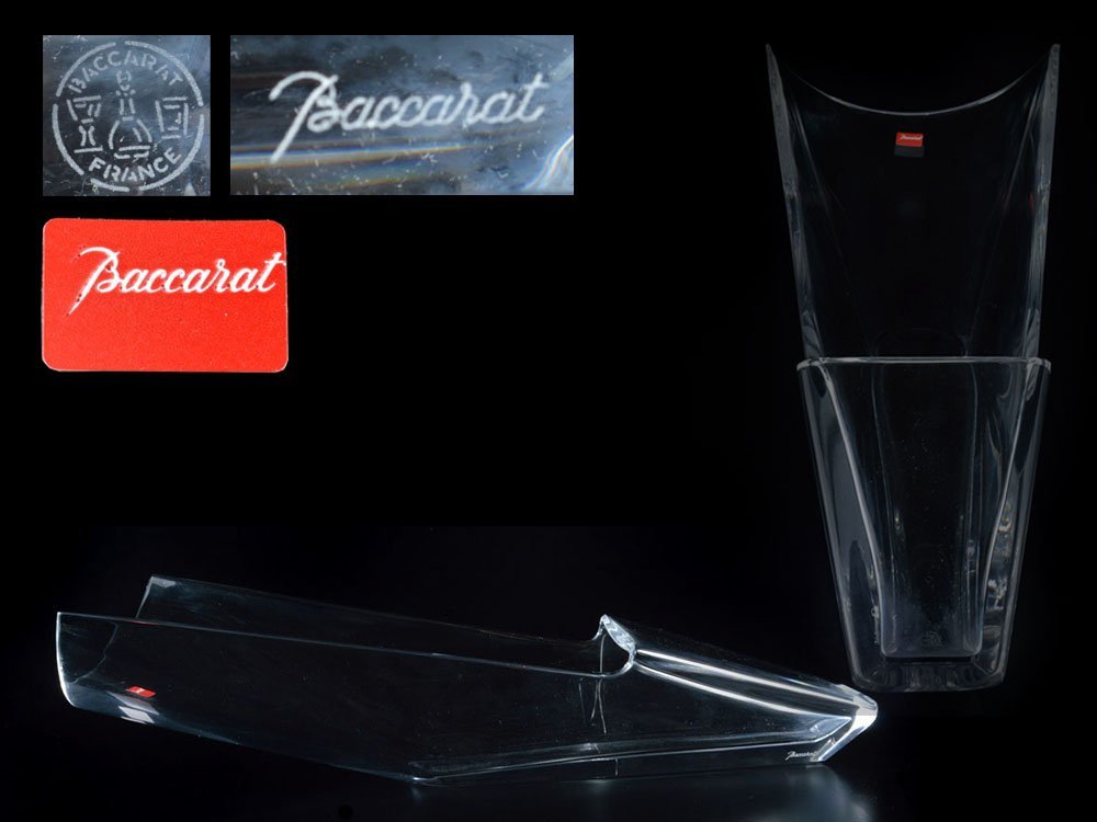 ◆未使用◆Baccarat (バカラ) フラワーベース ディーバ　DIVA 雲】最高級 バカラ Baccarat ディーバ DIVA フラワーベース 横置き