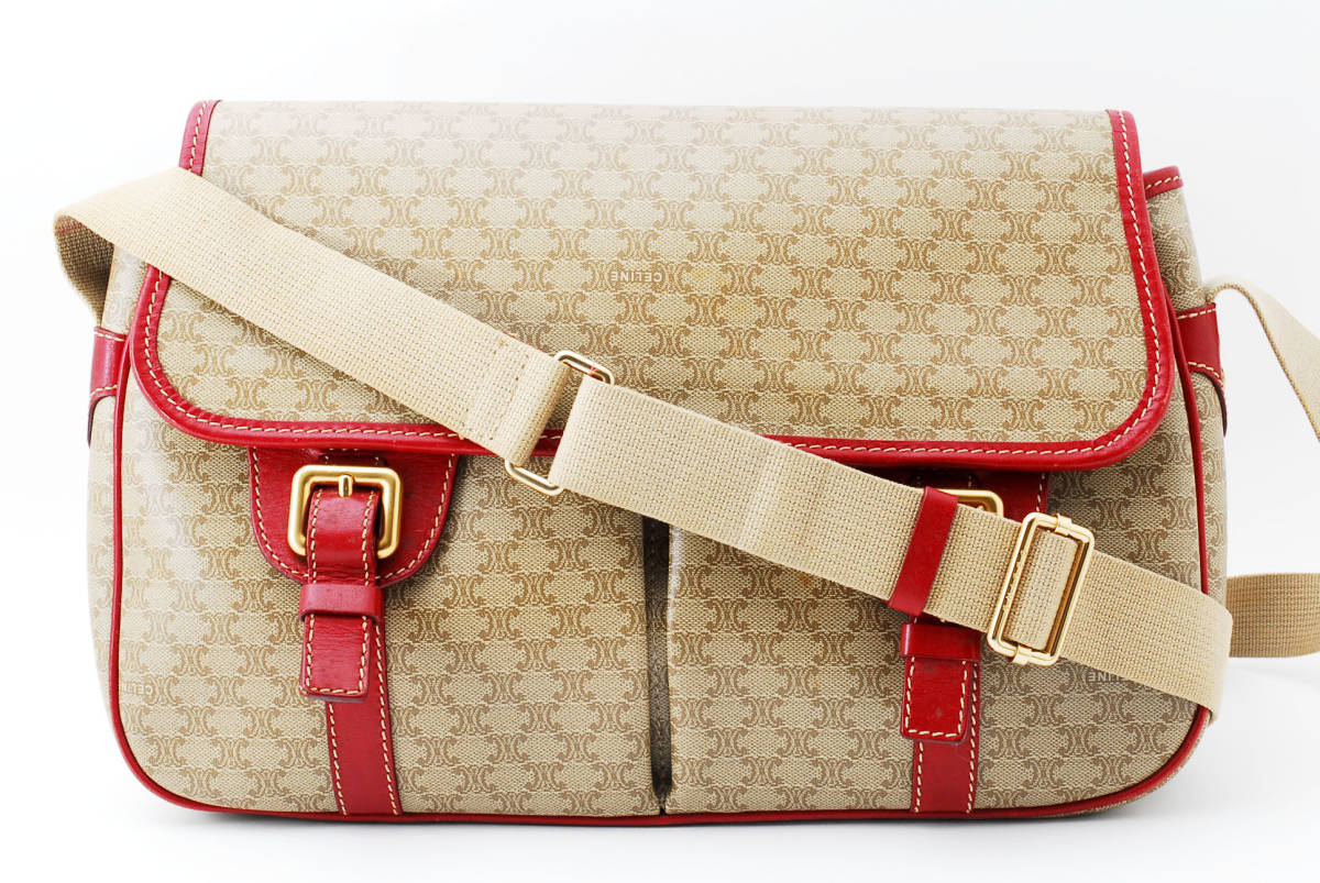 1円 CELINE ヴィンテージ セリーヌ マカダム コーティングキャンバス 