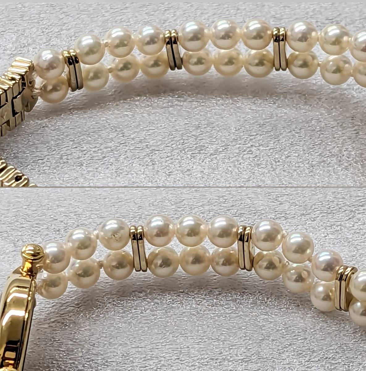 JAL日本航空 限定ミキモト パール ブレスレットウォッチ☆MIKIMOTO 