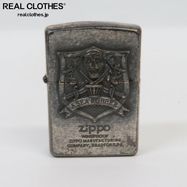Zippo/ジッポー ASEA ROBBER/アジアの泥棒 骸骨/スカル メタル貼り