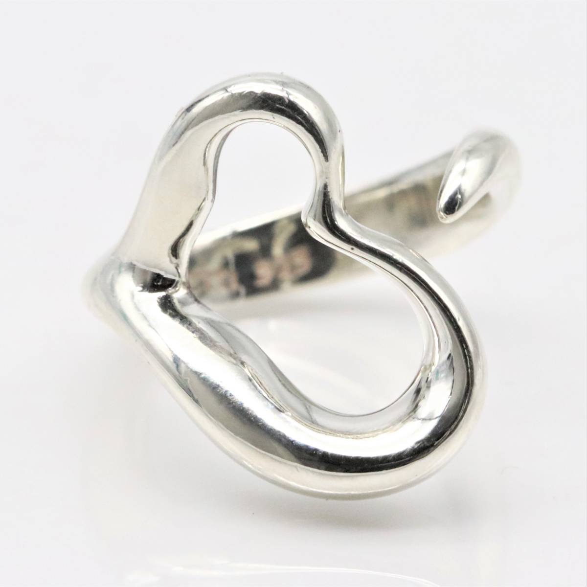 美品 ティファニー オープンハート リング 指輪 シルバー925 Tiffany & Co.
