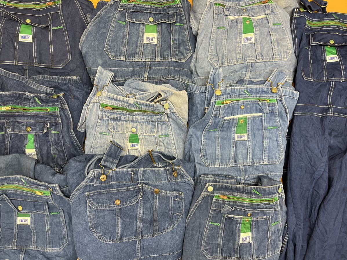 USA古着卸● リバティ デニム オーバーオール 10 枚 セット まとめ売り 1円スタート 大量 卸売り アメリカ古着 コットン