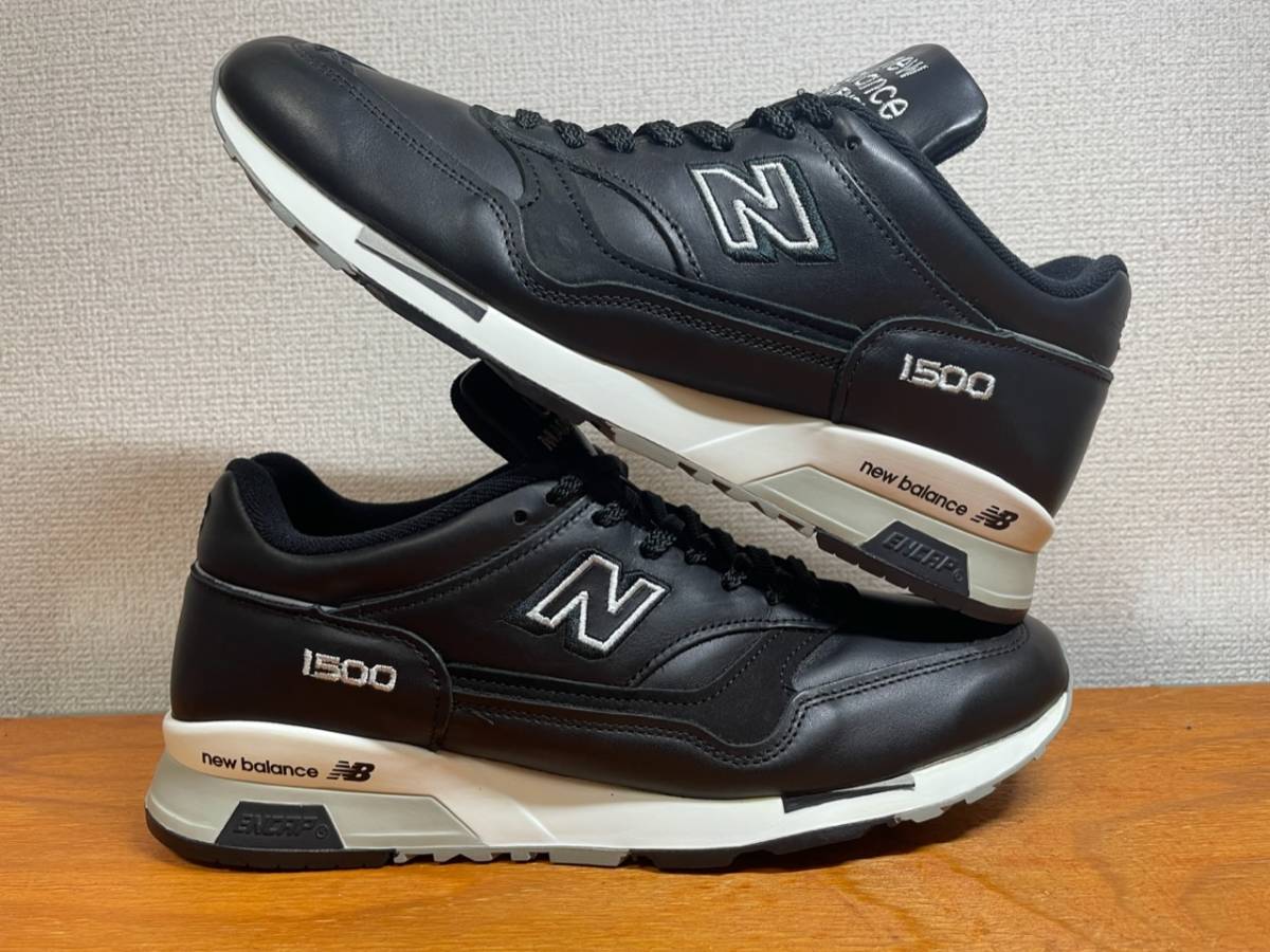 新品未使用 NEW BALANCE M1500 BK US9.5 27.5cm UK製 ブラック 黒 レザー