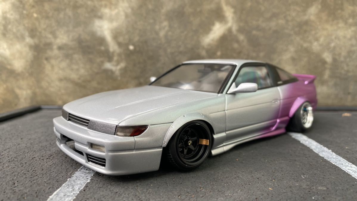 1/24 フジミ S13 シルエイティ完成品 ドリフト D1