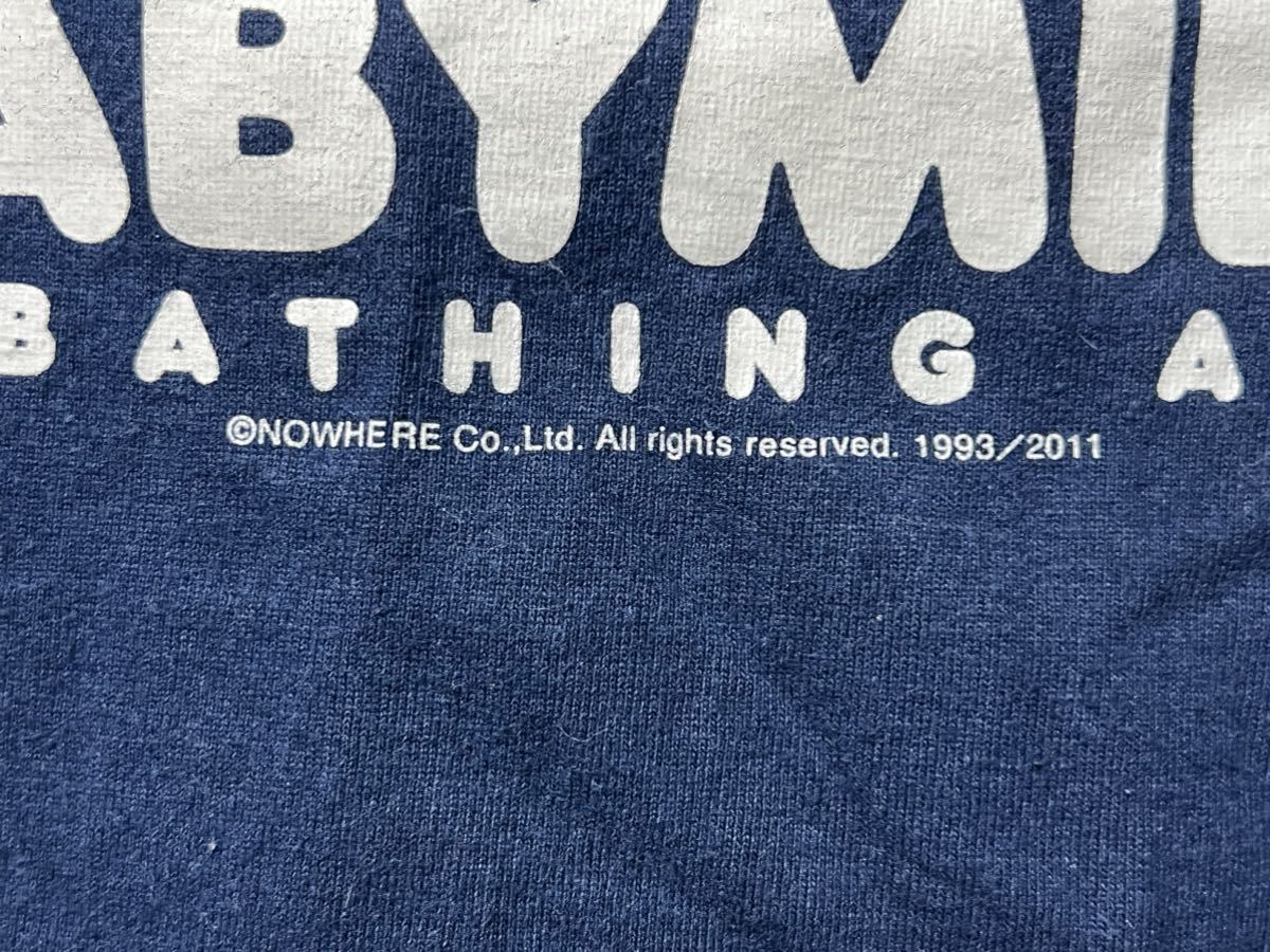A Bathing Ape 2011 BABY MILO プリントTシャツ ネイビー L ア 