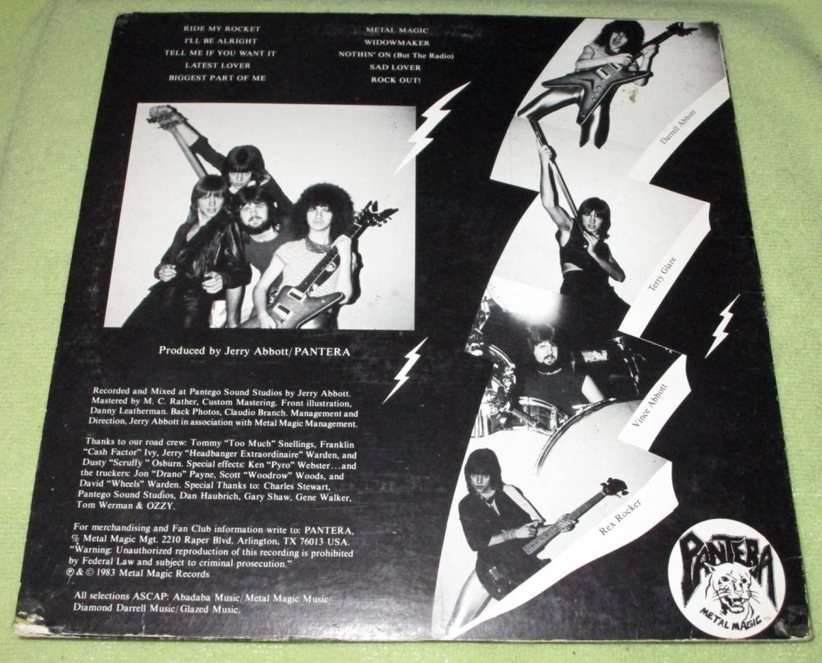 レア盤 ヘヴィ・メタル Pantera (パンテラ) / Metal Magic LPレコード 