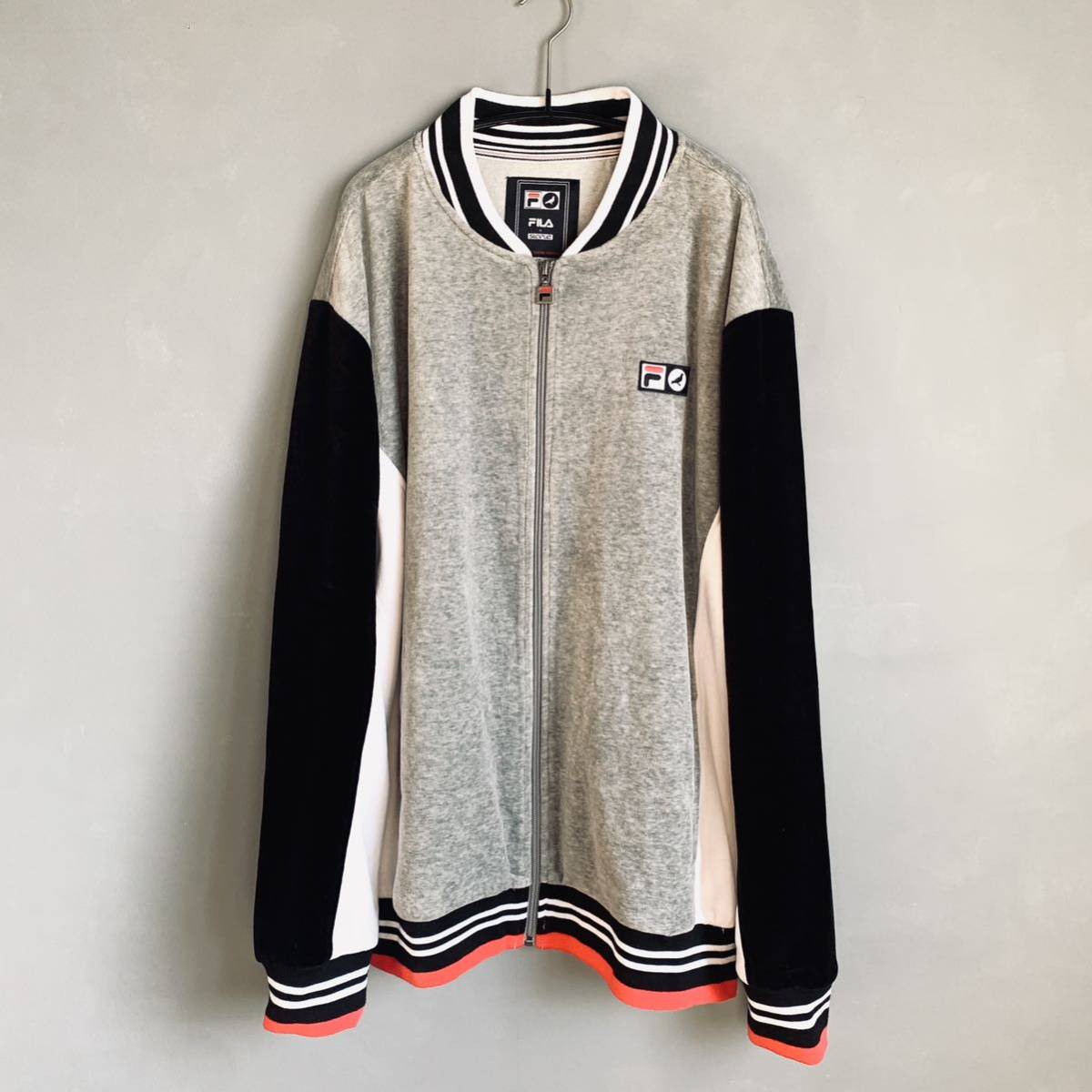 FILA x Staple パイルフリース トラックスーツ セットアップ フィラ ステープル トラックジャケット パンツ グレイ XL テニス ジャージー