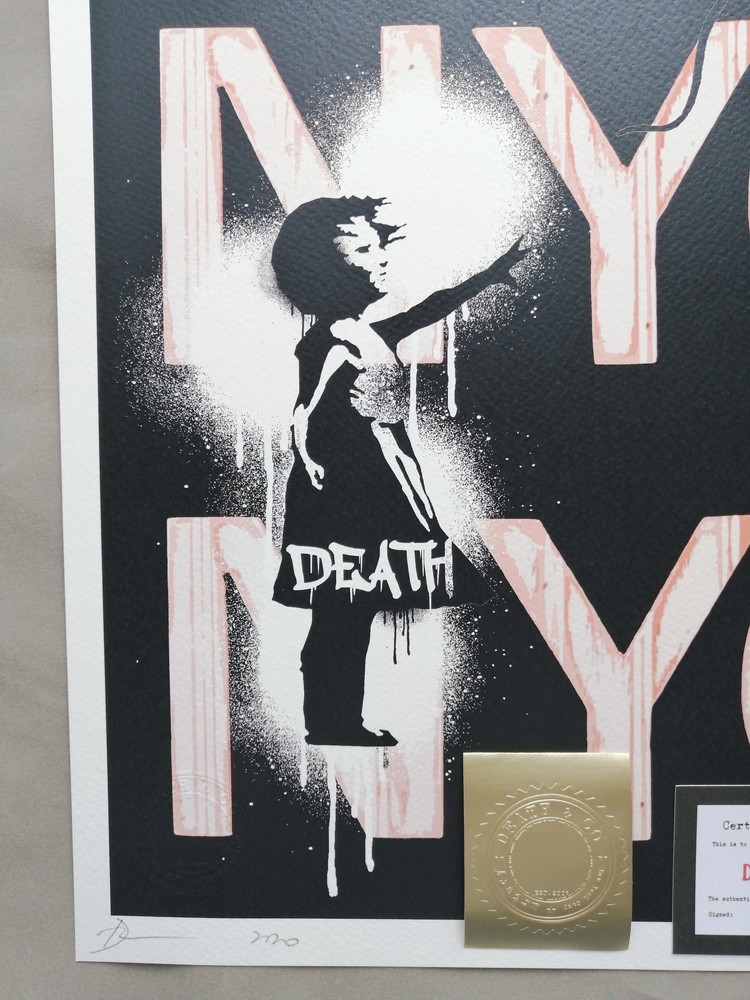DEATH NYC 限定プリント Banksy「風船と少女」× USドル・ハート 【公式