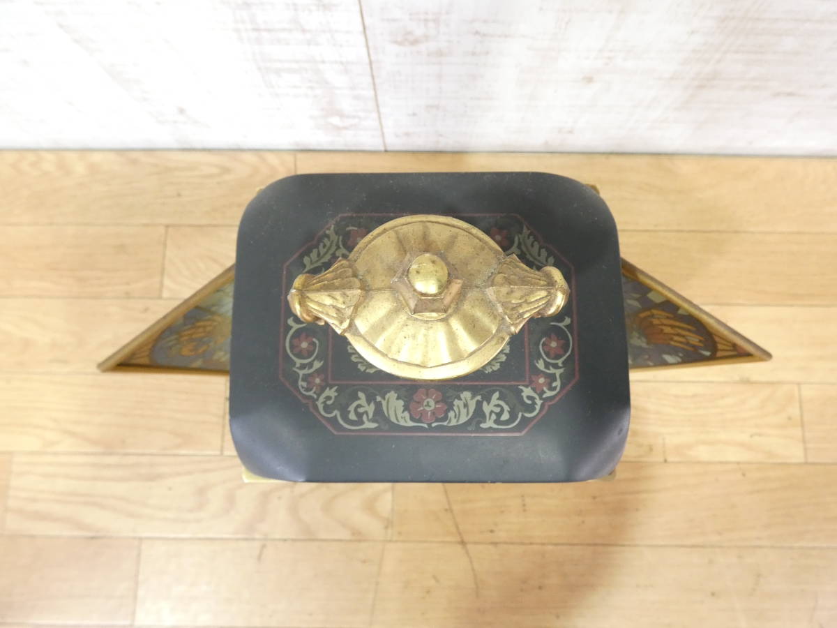 □ジャンク Nマーク 置き時計/置時計 ゼンマイ式 カギ欠品 記念刻印