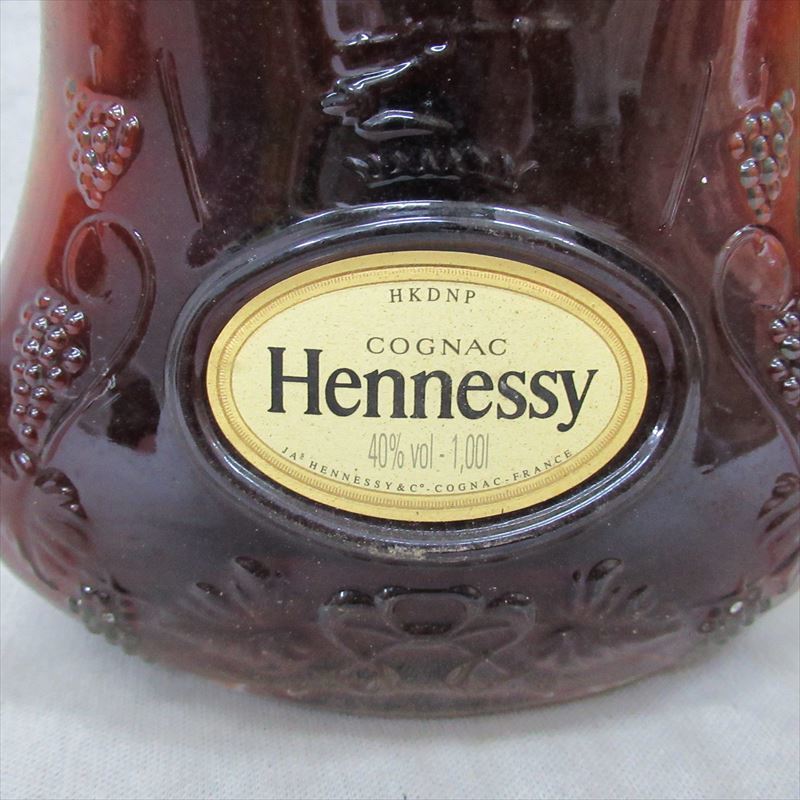 1円☆未開栓【Hennessy】ヘネシー XO クリアボトル 金キャップ 1L