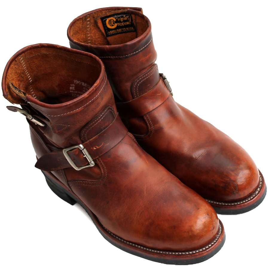 黒タグ・USA製☆CHIPPEWA チペワ☆エンジニアブーツ 8E＝26